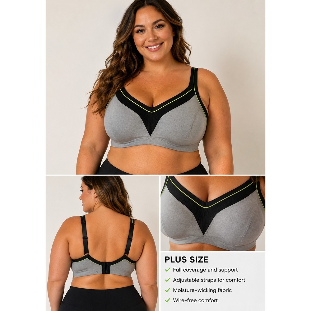 Torrid Active Sports Bra Womens 50C Gray Underwire Medium Support Racerback Gym